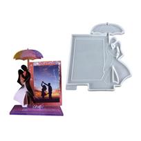 Handmade Resin Frame Crafting Mold Stylish Couple Epoxy Resin Photo Frame Mold Kit for DIY Crafting and Home Decoration