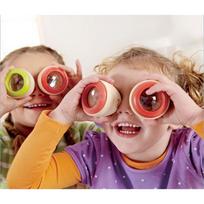 Wooden toy magic kaleidoscope, bee eye effect, baby prism to observe the outside world