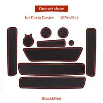 Anti-Slip Gate Slot Cup Mat for Dacia Duster 2018 - 2021 Non-Slip Door Groove Pad Interior Accessories 10pcs