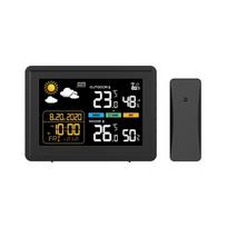 Weather Stations Thermometers Hygrometer with Time Alarm Clock Digital Temperature Humidity Measurement Meter for Office 1
