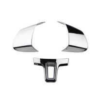 Fit for Volkswagen VW Tiguan 2010 - 2015 Touran Passat 2011 - 2015 ABS Chrome Steering Wheel shiny cover Car Interior sidabras