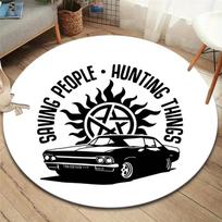 Supernatural Round Area Rug,Carpet Rug for Living Room Bedroom Sofa Playroom Decor,Non-slip Floor Mat 80cmx80cm