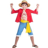 Vaikų anime kostiumas-Apdovanojimų medžiotojas Šiaudinė skrybėlė Berniuko apranga Raumenų dizainas Vaikų cosplay kostiumai anime personažų gerbėjams 135 150cm