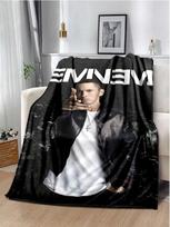 Hip-Hop dainininkas meta pledą ant sofos, lovos, kelionėms, namams, žygiams, iškyloms, miegui, itin minkštas flanelės pledas, gimtadienio dovana#Spalva_19,Dydis_150X200CM 75X95CM pilka spalva