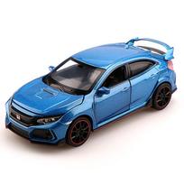 1:32 Honda Civic Type-R Super Car Lydinio Diecast Metalinis Modelis Garsas ir Šviesa Darbalaukio Kolekcija Dekoratyvi Dovana Berniukams Kolekcinė Dovana mėlyna