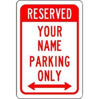 Custom No Parking Sign Personalized Aluminum Metal 8x12 inch Durable Outdoor 20x30cm
