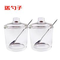Kitchen Glass Spice Jars Set Fully Transparent Seasoning Containers with Storage Organizer Home Salt Jar Kit