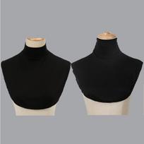 Perfect Match 2/Pcs Solid Color Modal High Nack Fake Collar Soft False Collar For Women Solid Color Elastic Jersey Detachable Collar
