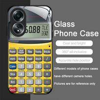 Funny Digital Calculator Pattern Tempered Glass Phone Case for OPPO Realme 13 Pro Plus 12 11 10 9i C55 X7 GT Neo 2 3T Hard Cover Realme GT Neo 3T
