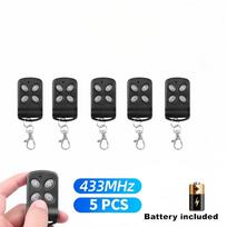 5/10vnt. 433MHz Duplikatorius Belaidis Klonavimo Nuotolinio Valdymo Pultelis 4 Kan. Elektrinis Kopijavimo Valdiklis RF Belaidis Siųstuvas Garažo Durims 5 Pcs black