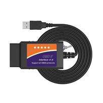 FORscan USB OBD2 ELM327 V1.5 Diagnostic Scanner Tool with Switch PIC18F25K80 Chip HS/MS CAN Code Reader For Ford