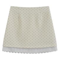 Polka Dot Lace Patchwork A-line Bodycon Skirt - Sweet Style High Waist Summer Outfit for Women 2XL
