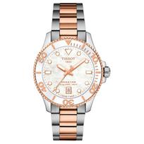TISSOT SEASTAR Quartz Movement 300 meter Water Resistance Unisex Watch 36mm White Dial Stainless Steel Case T120.210.22.111.00 White Dial