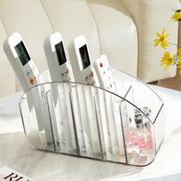 Acrylic Makeup Brush & Pen Holder with 5 Compartments for Skincare and Remotes skaidri