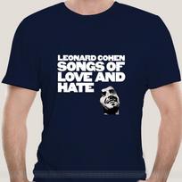 Leonard Cohen  Songs of Love and Hate Mens Black Tshirt Tees Clothing fashion tsdhirt men cotton brand teeshirt S