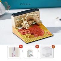 3D Dragon Paper Carving Memo Pad Creative Notepad Paper Hand Tearing Calendar Desk Ornament Notebook Gift Home Desk Decoration