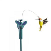 Juokingas saulės energija varomas besisukantis paukščių žaislas Skraidantis kolibris Galios vibracija Paukščiai kuoliukas Skraidantis plazdantis žaislas sodo dekoravimui gray