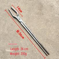 Handmade Heat-Treated Bent Flat Nose Pliers for Blacksmithing and Aluminum Ingots