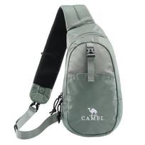 CAMEL Crossbody Bag, Commuter Bag, Chest Bag, Cycling Bag, Motorcycle Backpack, Light Green žalia