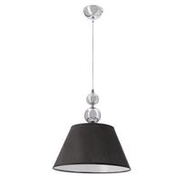 Pakabinamas šviestuvas Candellux Aral, chromuota apdaila, juodas gaubtas, E27 1x60 W