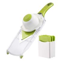 4 Blade Adjustable Mandoline Slicer Fruit V Slicer Vegetable Julienne Cutter Lemon Slicing Tool Vegetable Julienne Cutter šviesiai žalios spalvos