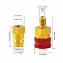 Zinc Alloy Quick Couplers Kit High Pressure R1234YF Quick Couplers Kit  Automotive Refrigeration High Pressure