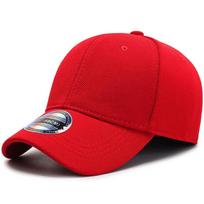 High Quality Baseball Cap Man Fitted Closed Full Cap Mesh Cap Outdoor Breathable Sports Cotton Sun Male TruckerHat Gorras Hombre 60CM raudona