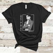 Hot Anime  Levi Ackerman Graphic Printed T Shirt Men Women Summer Fashion Round Neck Short Sleeve Causal Streetwear Tee Top S juoda