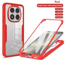 POCO X7 5G dėklas Atsparus smūgiams 360° Dvigubas pilno korpuso apsauginis dėklas Xiaomi POCOX7 Poko Little X7 X 7 Silikoninis dėklas For POCO X7 5G raudona