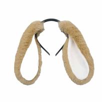 Lovely Soft Easter Rabbit Hair Hoop Lop-eared Comfortable Bunny Ears Headband Cute Fur Headwear Photo ruda