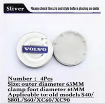 4Pcs Car Hub Cap Wheel Rim Center Replace Cover For Volvo XC60 S60 V40 V50 V60 S80 S40 C30 AWD C70 S40 S60 S80 S90 T6 V70 V9