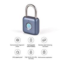 Fingerprint Padlock USB Re able Fingerprint Lock 20 Fingerprints IPX2 Splashproof Anti-Theft Security Padlocks for Door Bike Luggage Backpac