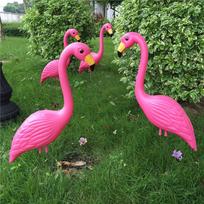 Flamingo kiemo sodo vejos figūrėlės statulos Lygus paviršius Realistiška išvaizda Tinka Looking Up pink