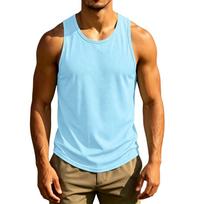 Men's Sleeveless Tank Top Lightweight Athletic Fitness Quick Dry Breathable Muscle Shirt Summer Workout Gym Vest L