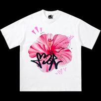 GRAFFITI HIBISCUS Graphic Boxy Unisex T-Shirt Graphic Tee M