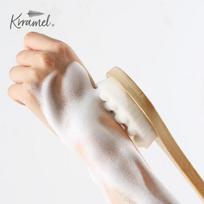 KRRAMEL Cat Paw Soft Bristle Bath Brush for Students Dormitory Back Scrubbing Skin-Friendly Body Brush