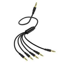 Multipurpose 3.5mm 1 Male To 5 Male Sound Cable Extender Line For Speaker Headphone And Music System Sharing 1