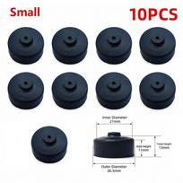 10Pcs Silicone Rubber Air Pump Diaphragm Cup  for Freshwater Marine Aquarium 10Pcs Small black