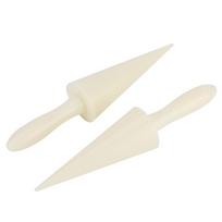 2Pcs White Ice Cream Cone Mold ABS Egg Roll Mold Practical Waffle Cone Roller  Kitchen Baking