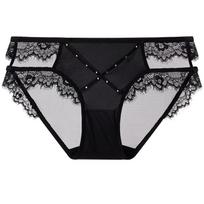 Mybody Women's Rhinestone Lace Briefs M