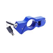 Universal Aluminum Alloy Motorcycle/Bicycle Handlebar Lock - Heavy Duty Anti-Theft for ATV/Dirt/Street Bikes, Tool-Free Install Alloy blue 1pcs