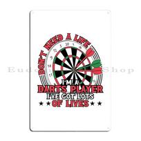 Darts Player Metal Signs Create Rusty Wall Decor Cinema Create Tin Sign Poster 20x30cm（7.8x11.8inch）