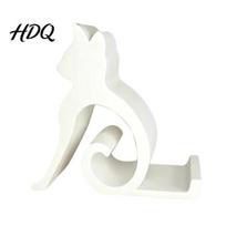 Minimalist Phone Holder Cute Cat Stand Curled Tail Kitty Desk for Cell Desktop Stand Tablet 3D Printed Universal Office Bedroom Gift Lovers balta