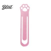 Decorative Book Clip Cat Paw Bookmark 3D Printed One-Piece Mold Elastic Stable Cute Bookmark Hold Hollow for Reading Accessory raudona