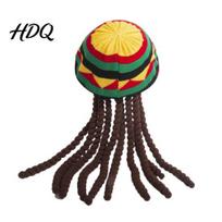 Rainbow Color Wig Hat Stretch Beret Bottom Hat Non-Pressurizing Soft Knitted Elastic Festival Party Foldable for Festivals Halloween Parties
