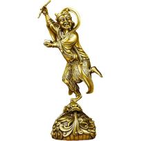 Aris & Juno Brass Kuixing Feng Shui Statue – Chinese Wisdom & Academic Success Figurine for Entryway, Home Office Desk or Shelf Decor, Study Room,