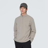 [Snowpeak] Half-Zip Long Sleeve T-shirt Beige Gray (S24FMTZT10) 115