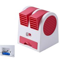 Quiet Mini Air Cooling Desk Fan USB Rechargeable Portable Table Fan For Student Dorm Office Desktop Home Daily Use Electronics raudona