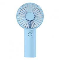 Mini Handheld Fan with Phone Holder 3 Speed USB Rechargeable Summer Cooling Fan Portable Outdoor Travel Small Personal Fan Trave mėlyna