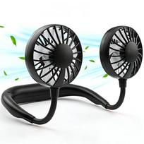 360° Rotation Portable Cooling Neck Fan Personal Neck Fans 3 Adjustable Speed Wearable Neck Fan for Office Sport Travel juoda